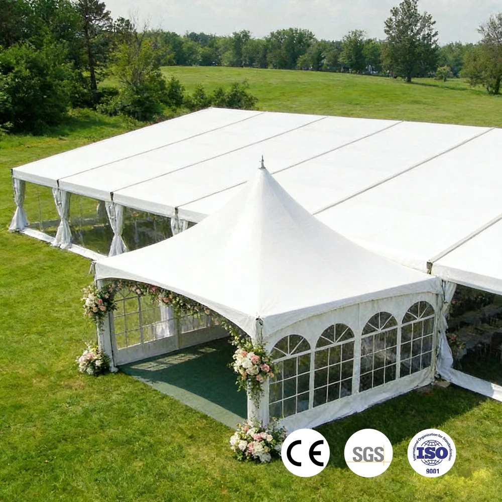 Custom Large Pagoda Tent Luxury Aluminum Frame Outdoor Wedding Event Party Marquee High Peak Gazebo Canopy Tent Design