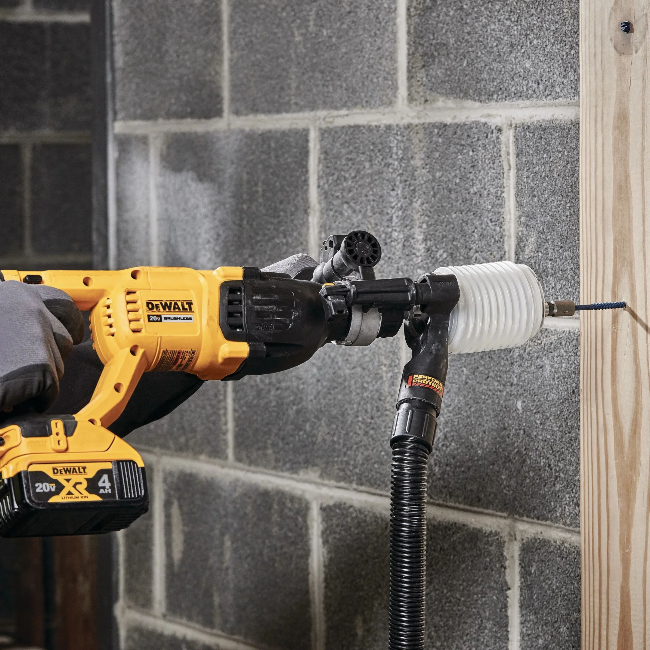 DEWALT DCH133 회전식 해머 20V 최대 가변 속도 드릴, 2.6J 다기능 콘크리트 D 핸들 브러시리스 드릴 전동 공구