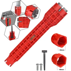 5/8 In 1 Flume Wrench Anti-slip Kitchen Sink Repair Tool Bathroom Multifuction Faucet Assembly Key Plumbing Installation Wrench