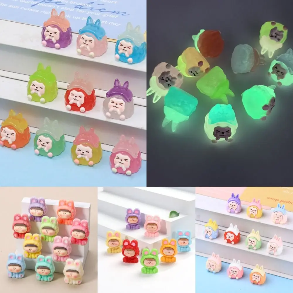 Cute 1/7/10pcs Doll Charms Random Color Resin Resin accessories Mini Size Home Car Decorations Miniature Models Home Decorations