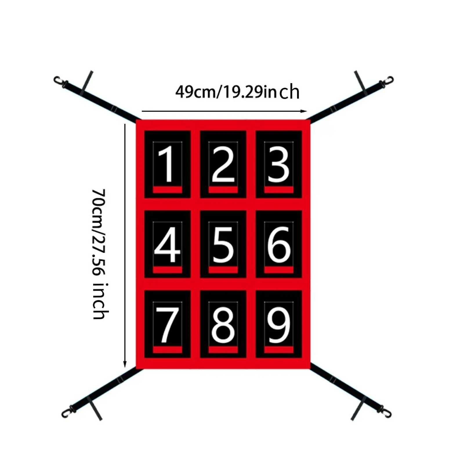 versatile-strike-zone-target-with-large-number-pad-for-baseball-practice-net-adjustable-softball-pitching-accuracy-trainer