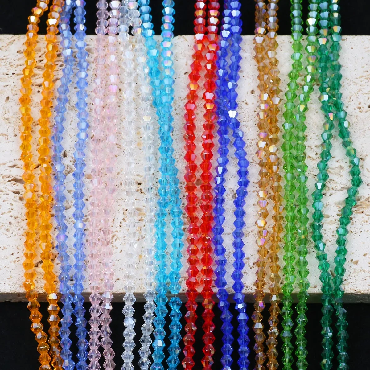 3mm 200pcs Glass Bicone Shaped Austrian Faceted Crystals Beads For Jewelry Making Bracelets Necklaces Earrings DIY Accessories