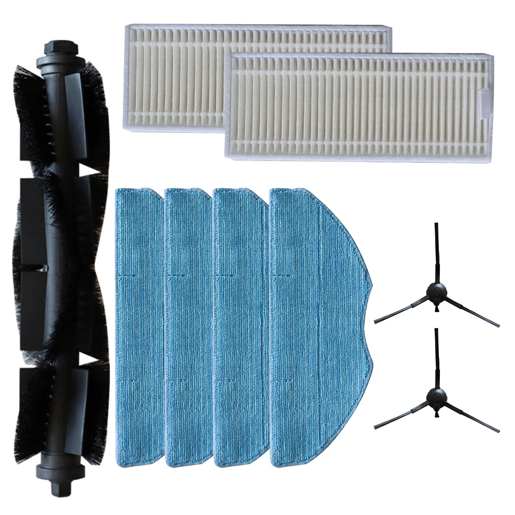Main Brush Filter Mop Cloths Side Brushes Kit For Tapo RVA100 RV10 RV30 Plus Robot Vacuum Cleaner Replacement Parts Accessories