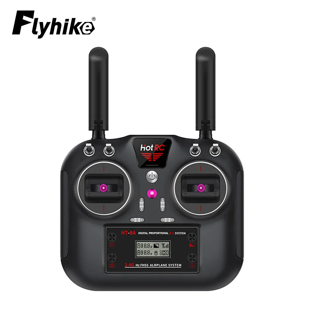 Upgrade Hotrc RC HT-8A 2.4G 8CH Remote Control Transmitter FHSS & 8CH Receiver With Box For FPV Drone Rc Airplane Rc Car Rc Boat