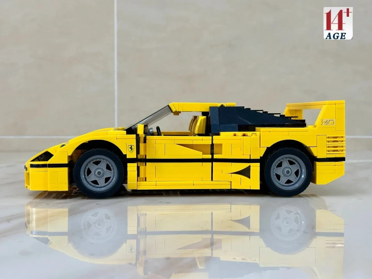 

Гоночный 10248 кирпичей, желтый F40, совместимый с MOC-49743, спортивный автомобиль 1192 шт., сборка сращивания, строительный блок, сделай сам, подарок для детей, подарок