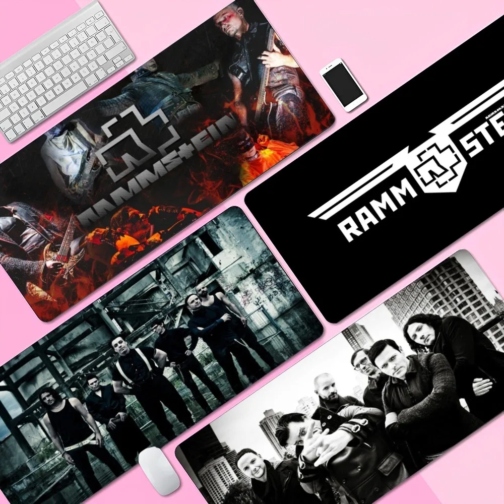 R-Rammstein Rock Band Large XXL Thickened Mouse Pad Oversized Gaming Keyboard Notebook Table Mat