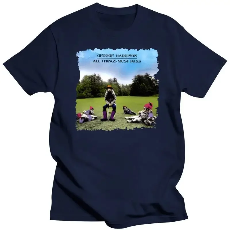 Mens New  Clothing Summer  Cotton   George Harrison  All Things Must Pass Cotton White Men S-5XL T-Shirt T1680 harajuku