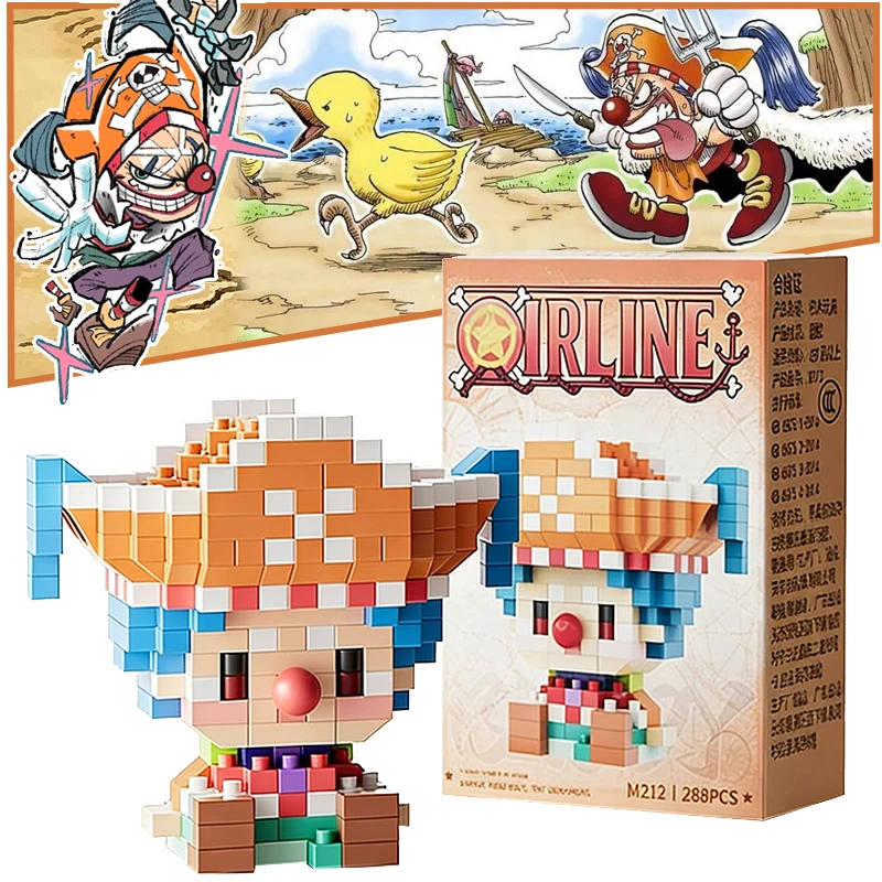 ONE PIECE Chopper Building Block Anime Figure Buggy Assembly Nami Boa Hancock Law Zoro Model Micro Mini Bricks Toys For Gift