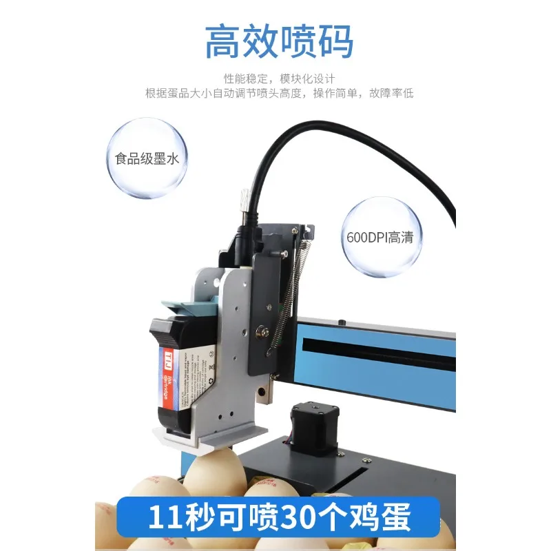 XY110 Automatic Egg Inkjet Coding Machine Printing Production Date Pattern Coding Machine