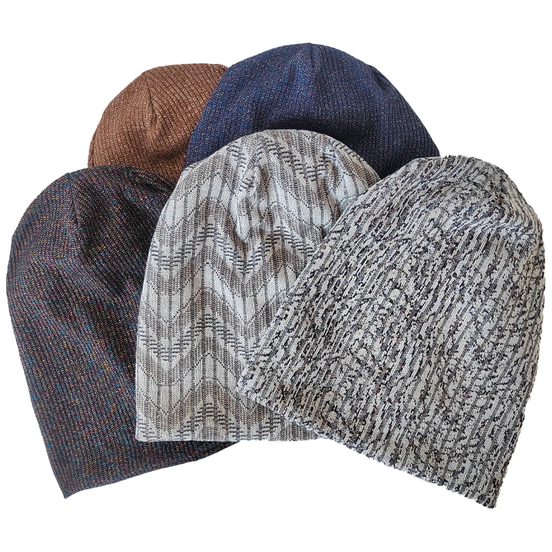 

Geebro Women Multicolor Stripe Pattern Hat Spring Autumn Soft Slouchy Knit Cap Ladies Girls Skullies Beanies Gorros