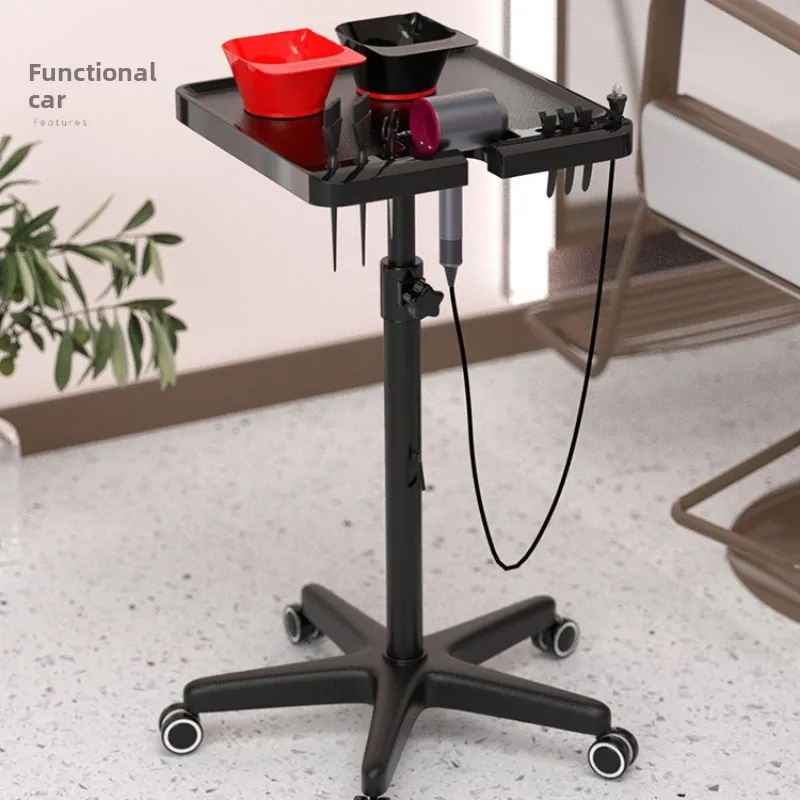 Salon Hair Cart Magnetic Bowls Height Adjustable Dyeing Perming Embroidery Tools Hair Salon Furniture Trolley Cart Rolling Cart