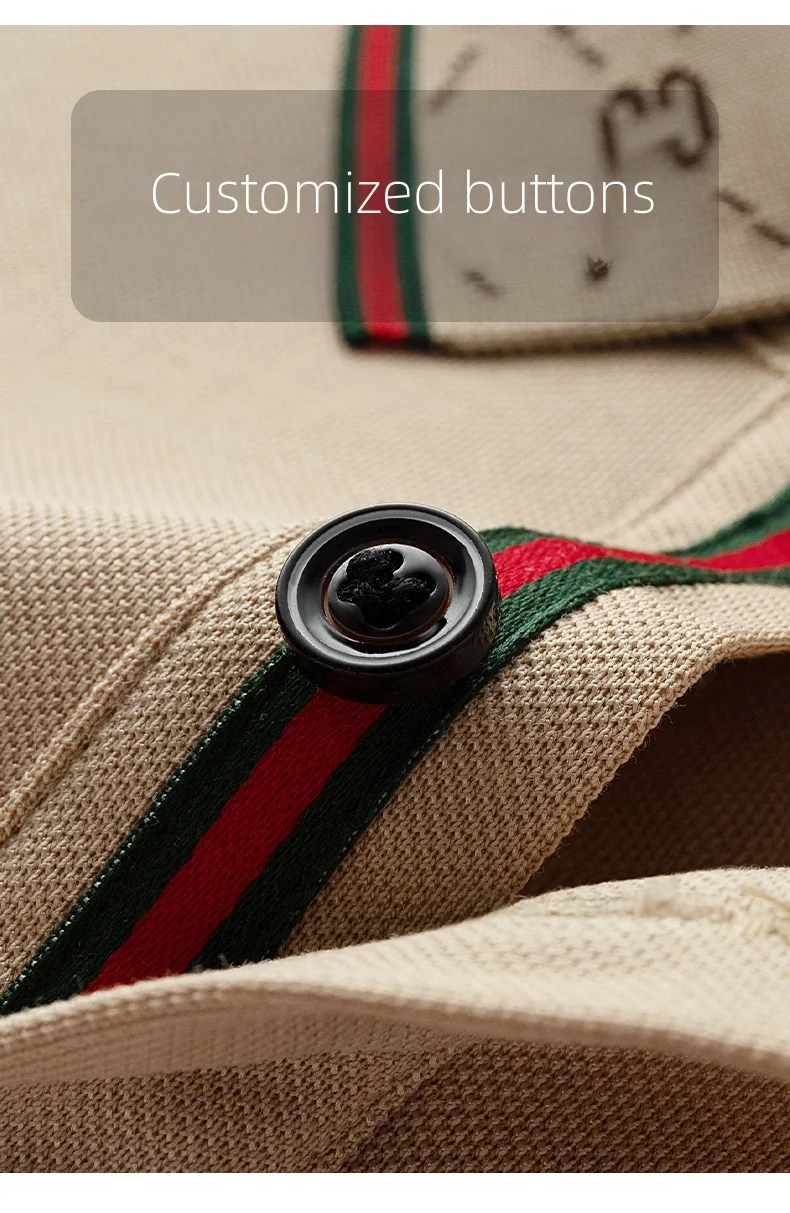 Hochwertiges Marken-Poloshirt mit kurzen Ärmeln, modisches Buchstabenprägungsdesign, Revers-T-Shirt, Sommer-Baumwoll-T-Shirt, atmungsaktiv, lässige Herrenbekleidung – Detail 6