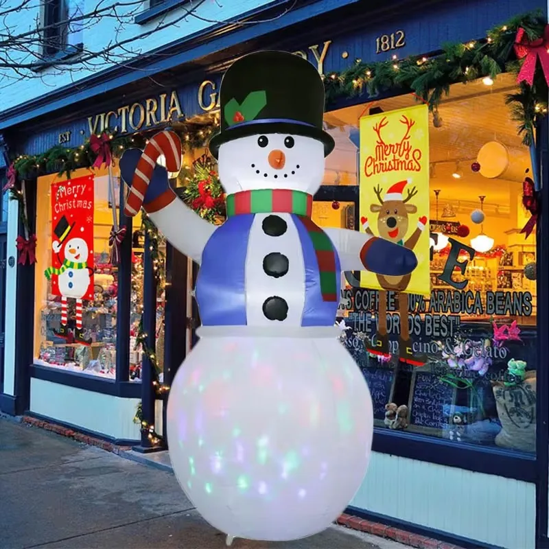 1.8M Snowman Christmas Inflatable LED Light Inflatable Model Holiday Decoration Gift Outdoor Indoor Party Courtyard Prop