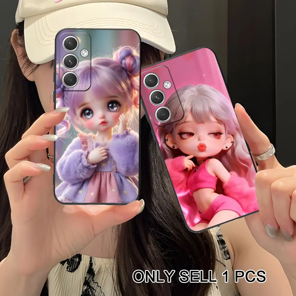 Cute Anime Girl Phone Case for Samsung Galaxy S26 S25 S24 S23 S22 S21 S20 Note20 Plus FE Ultra Soft TPU Shockproof Cover