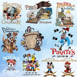 A Pirates Life For Me New Year commemorative funds 2024 Stitch Donald Duck  Iron on Decals Applique for Cloth DIY Decoration