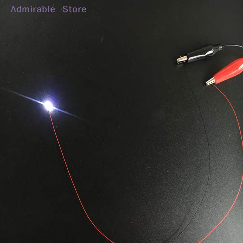 w10pcs 0805 FLASHING LED SMD Lamp Wired Micro Litz Led Pre-soldered Chip Wired 30cm 3V Railway Model Toy Light DIY Leads Wires