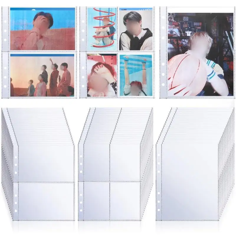 Reusable 30PCS A5 Kpop Photocard Album Binder Loose-leaf Idol Card Storage Organizer Collectible Photo Card Holder Book