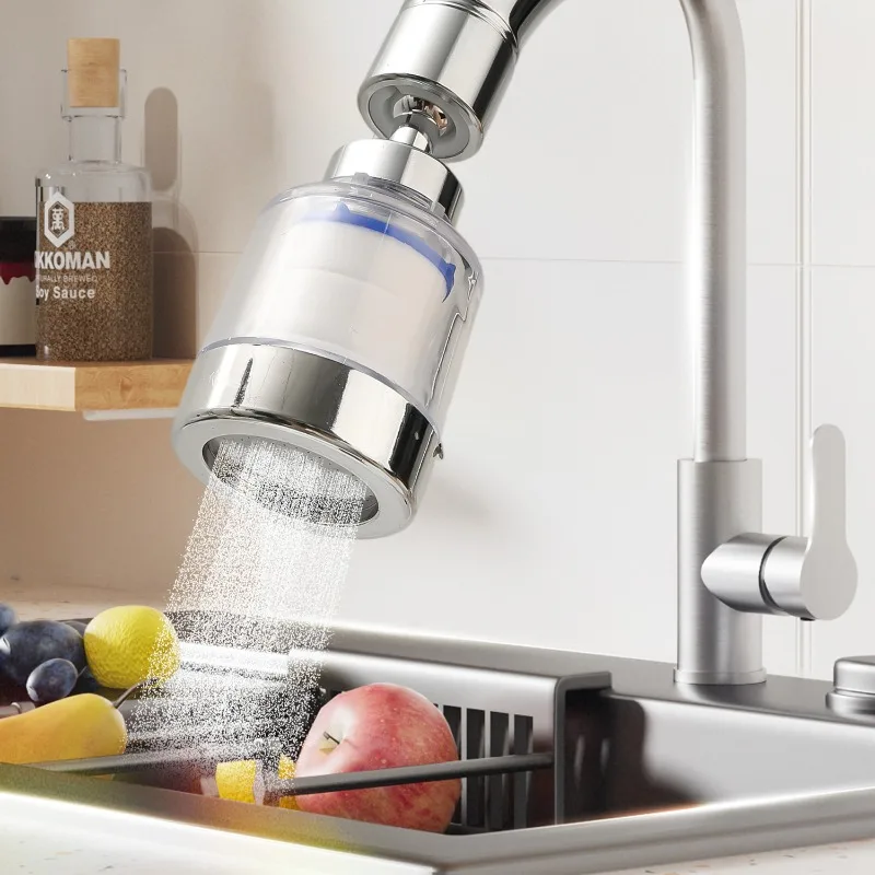 Faucet Splash-proof Universal Joint Universal Faucet Adapter 360 Rotation Faucet Filter with Cotton Filter Home Kitchen Gadgets