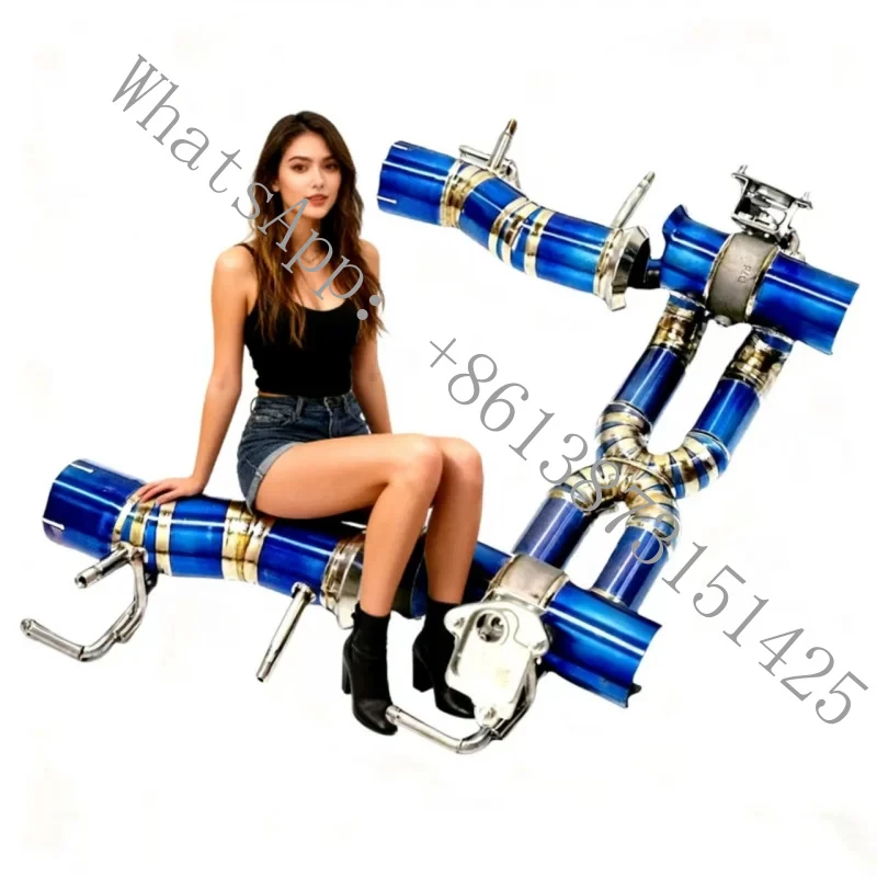 

Подходящая для SF90 3.9T V8 2019-2023 выхлопная система с контролируемым отводом газов, прямой даунпайп.