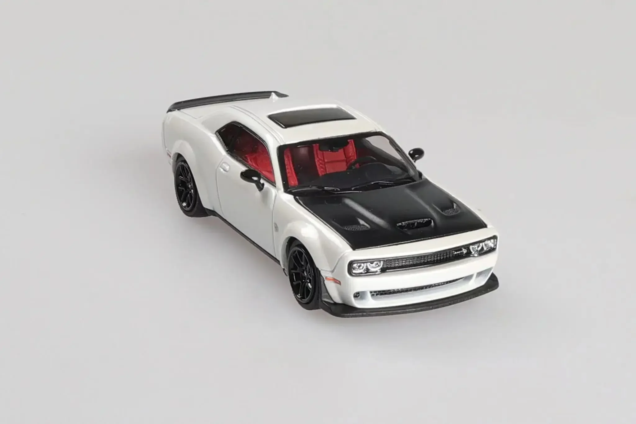 Stance Hunters 1:64 Dodge SRT Hellcat Pearl White /Black Diecast Model Car