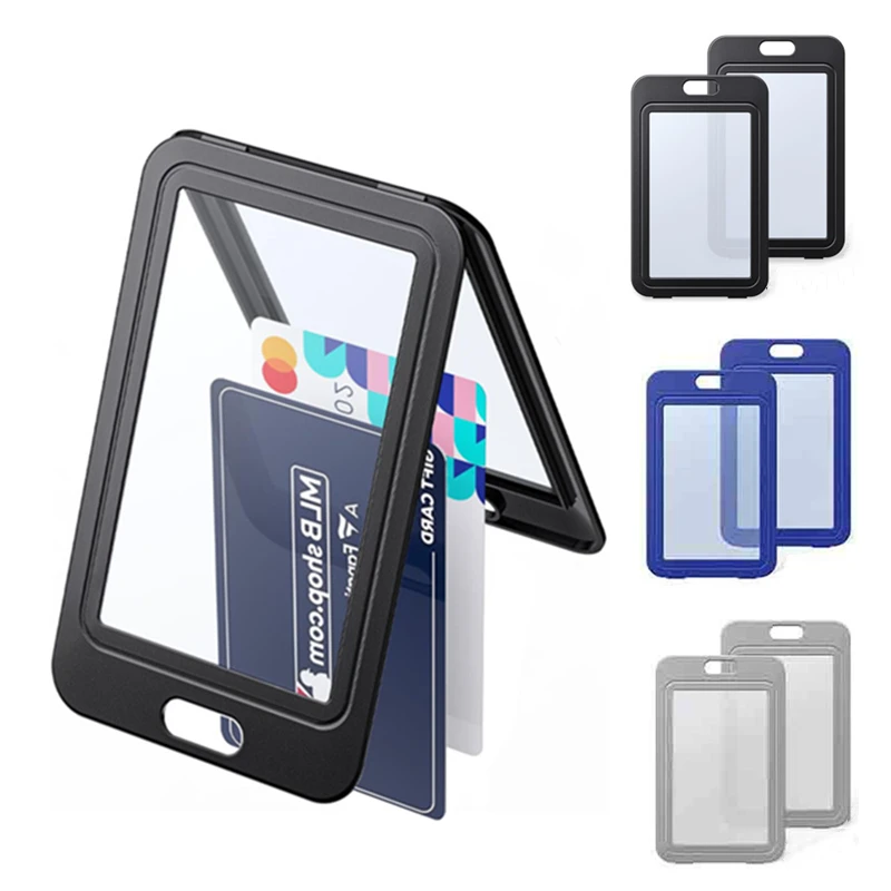 غطاء بطاقة الموضة النساء الرجال العمل اسم بطاقة شفافة حاملي أوراق الاعتماد الأعمال العمل بطاقة الهوية شارة الحبل حامل أكياس #2