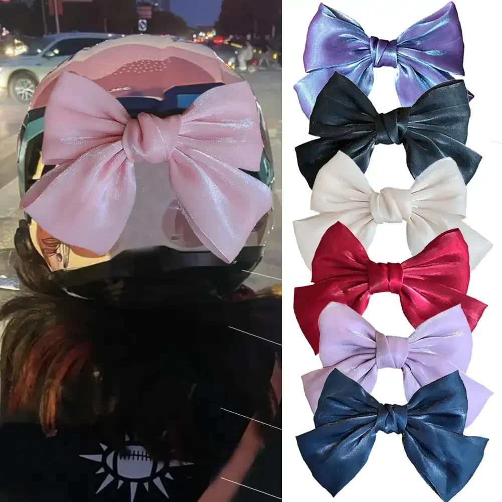 Motorcycle Helmet  Bowknot Decoration Bowknot Style for Car Body Decoration Accessories Electric Bike Helmet Silks Satins Parts