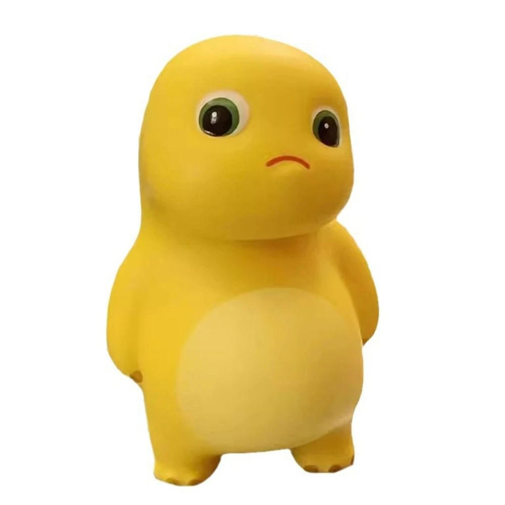 Figura de dinosaurio pequeño dragón de leche juguetes de descompresión muñeca de dibujos animados rebote lento dragón de leche juguete para apretar juguetes para apretar amarillo