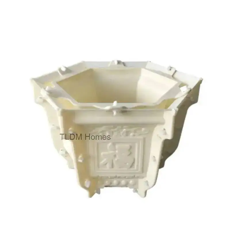 Mold Flower Outdoor Garden Pot Cement Building Hexagonal Thickened Concrete ABS Plastic Model Large Bonsai Abrasive Tool Mold M