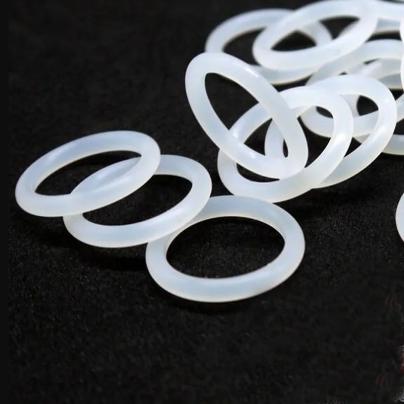 CS2mm OD5mm-90mm White Silicone O-ring Waterproof Sealing Ring High Temperature Resistant Silicone O Ring Seal Rubber Gasket