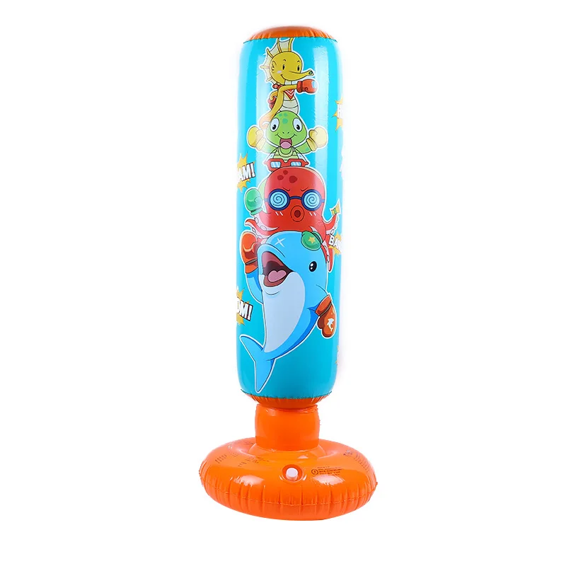 1.2M/1.55M sacco da boxe gonfiabile bambini bicchiere per adulti sacco di sabbia in piedi allenamento Fitness sacco da boxe PVC addensare pilastro da boxe