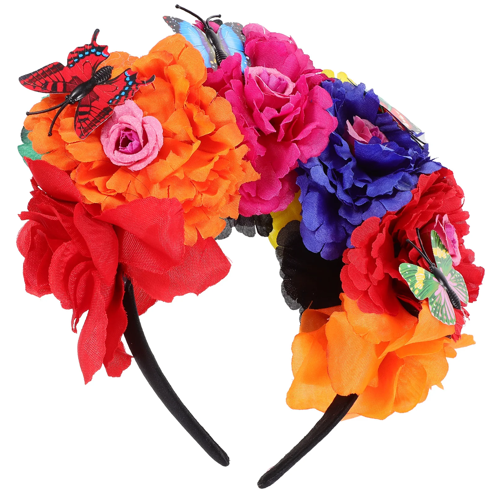 Couronne de fleur de rose mexicaine pour filles, accessoire de cheveux, bande de sauna, décor de mariage, vêtements de sauna