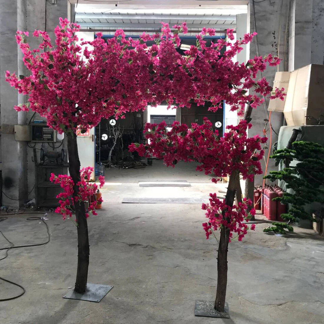 

Tall Bougainvillea Artificial Tree Large Artificial Tree, Fake Bougainvillea Tall Trees for Indoor Front Porch Outdoor Home