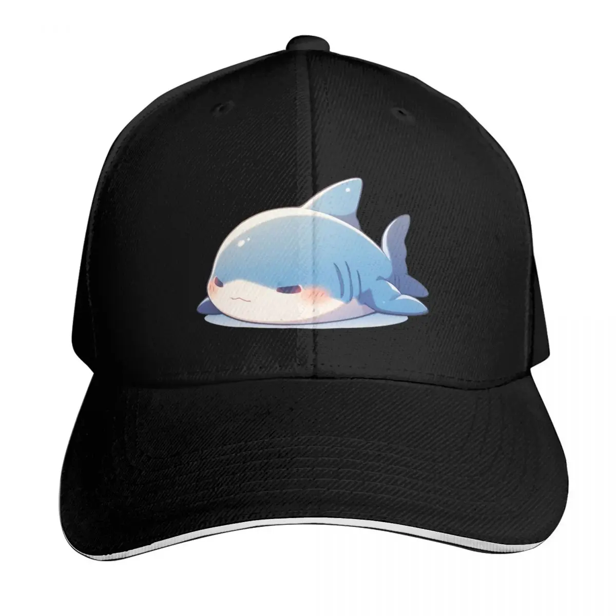 Cute Kawaii Blue Shark Sleeping Baseball Cap Sunscreen Sun Hat For Children hats for men New In Hat Women's Hats Men's