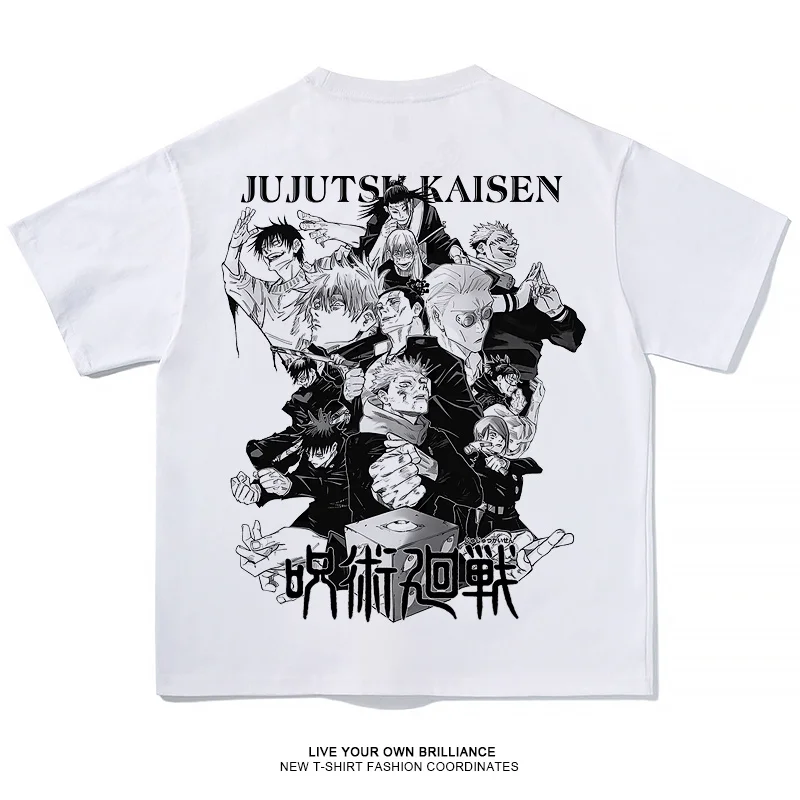 

Spell Return Battle Short Sleeve T-Shirt Men's Japanese Anime Peripheral Summer Loose Secondary Yuan Clothing
