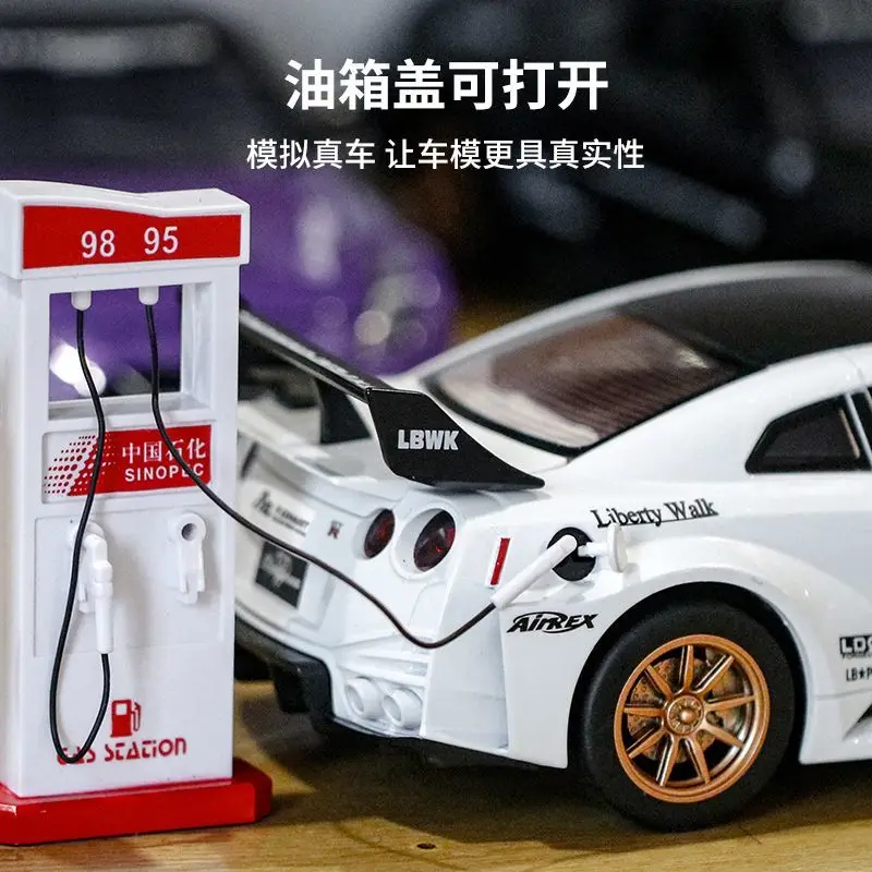 1:24 스케일 닛산 GT-R R35 CSR2 다이캐스트 합금 와이드바디 슈퍼카 모델 JDM 스포츠카 수집용 선물 홈데코 썸네일 4