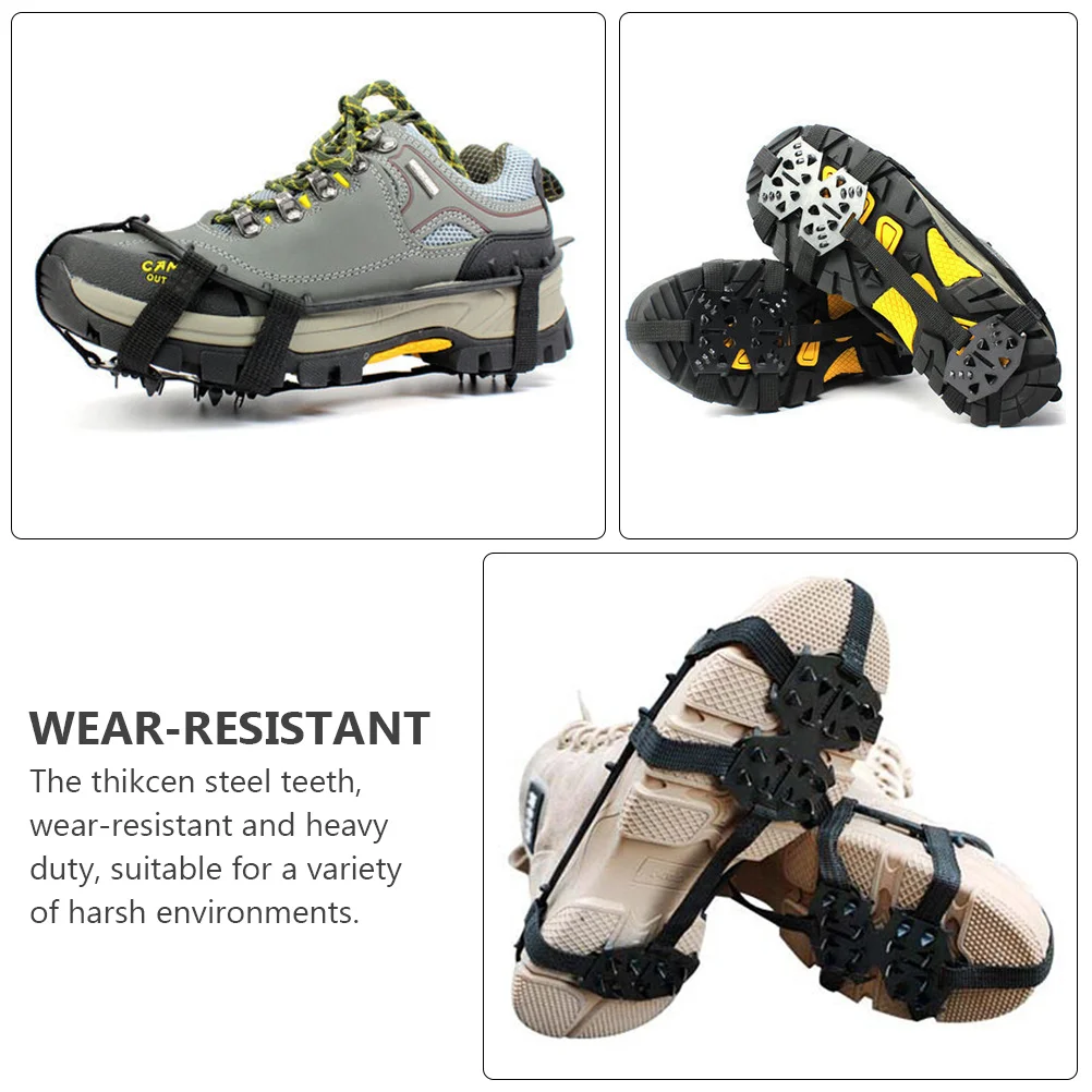 

Claw Anti-slip Shoe Cover Ice Claws Cleats Shoes Grippers Black Webbing Grips Travel