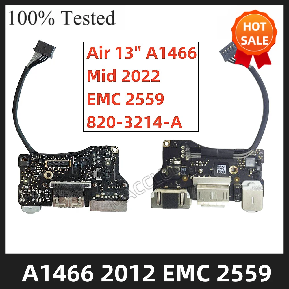 

A1466 Power DC-IN Jack Board for MacBook AIR A1466 2012 820-3214-A EMC 2559 DC Jack Board