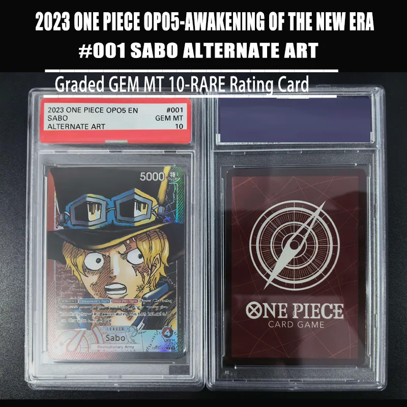 Diy Proxy 2023 One Piece Op05-001 Despertar de la Nueva Era # 001 SABO ALTERNATE ART Gem Mt 10 Colección Tarjeta de Anime