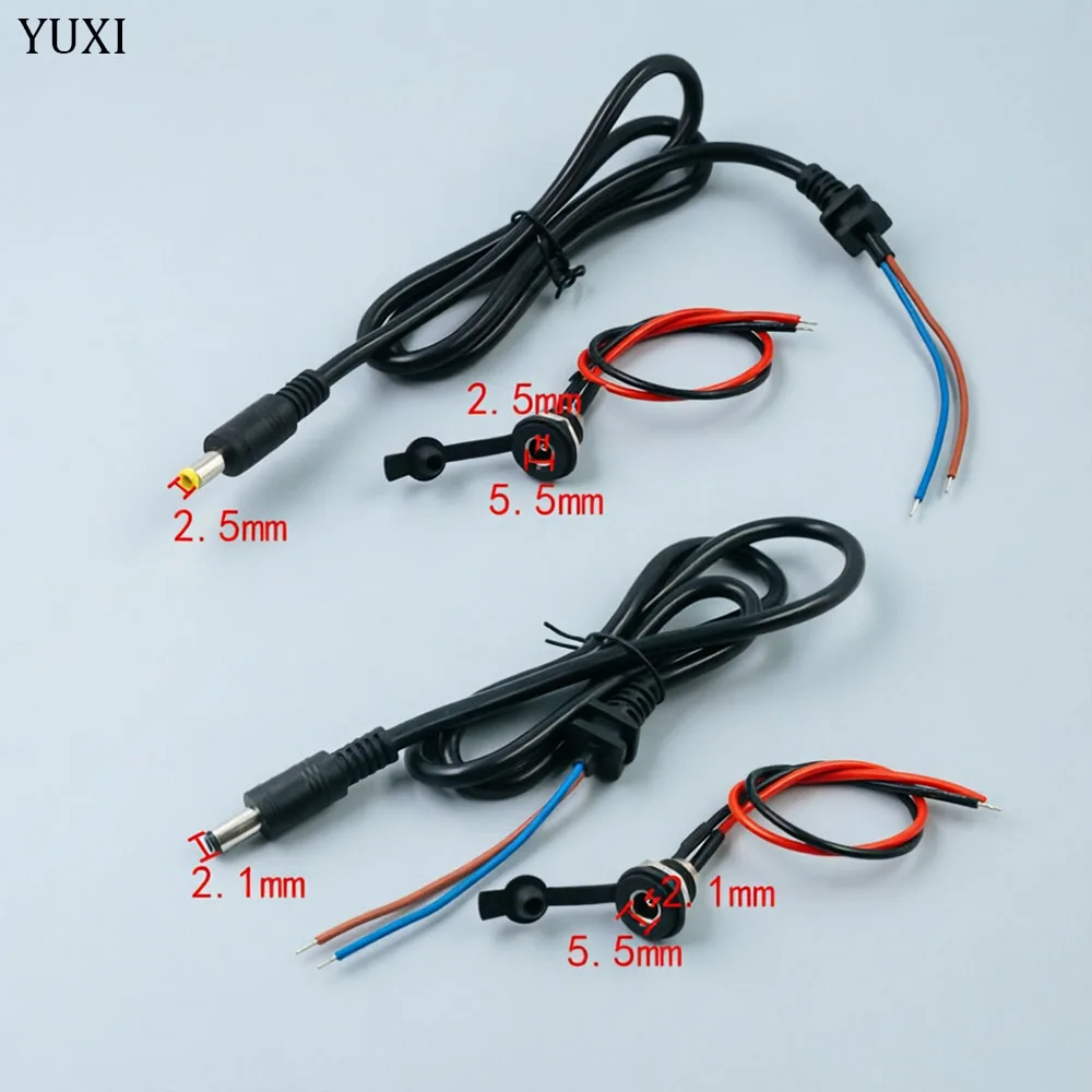DC 5.5x2.1mm 5.5x2.5mm Male Female Charging Cable For 36V 48V E-Bike Li-ion Battery Electric Bicycle Charger
