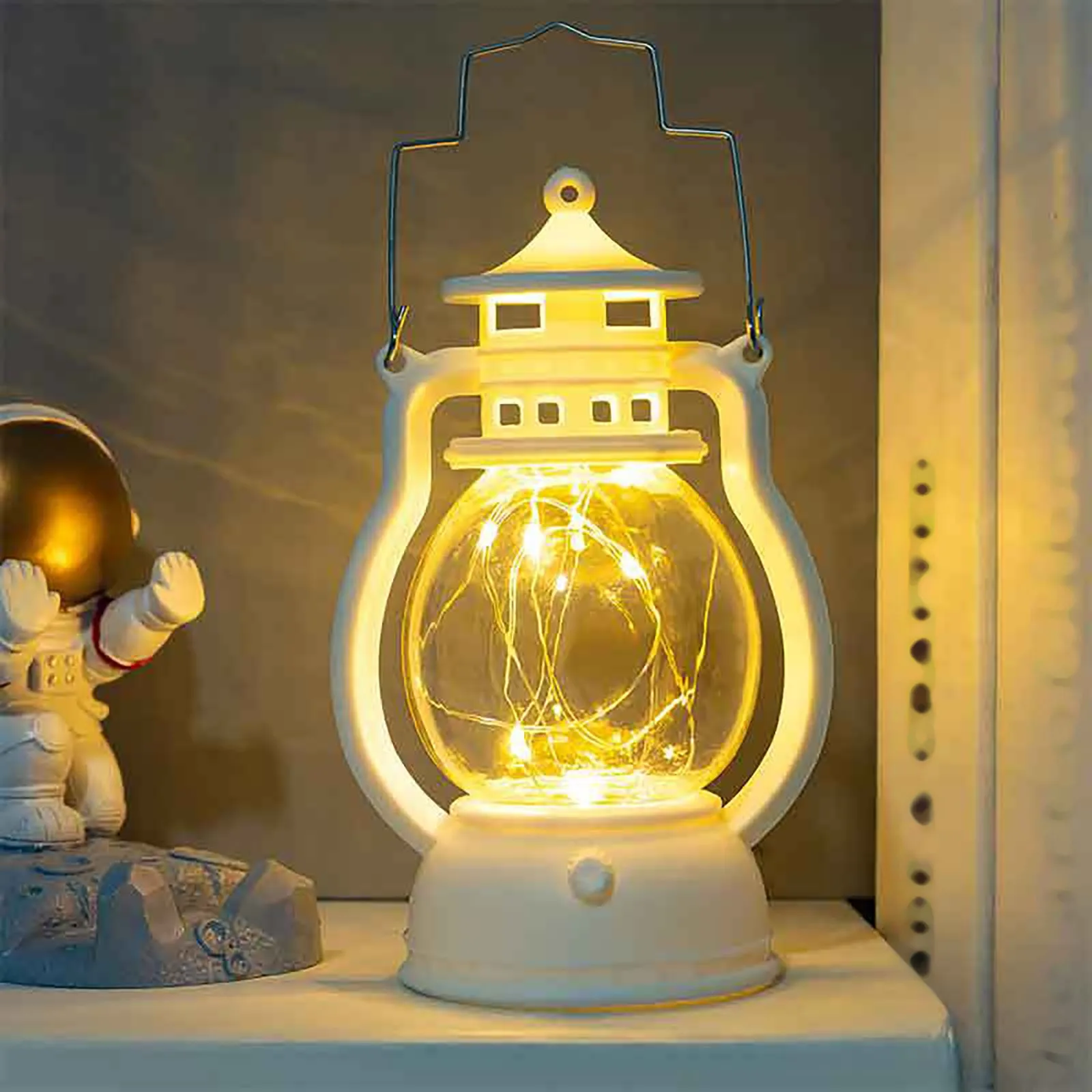 Vintage Lantern Retro Design Led Hanging Oil Lamp Battery Operated Decorative For Home Holiday Christmas Gifts Home Decor