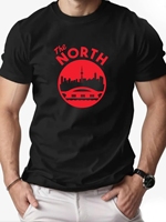 Men's cotton T-shirt, The NORTH summer round neck short-sleeved graphic breathable fashion casual T-shirt