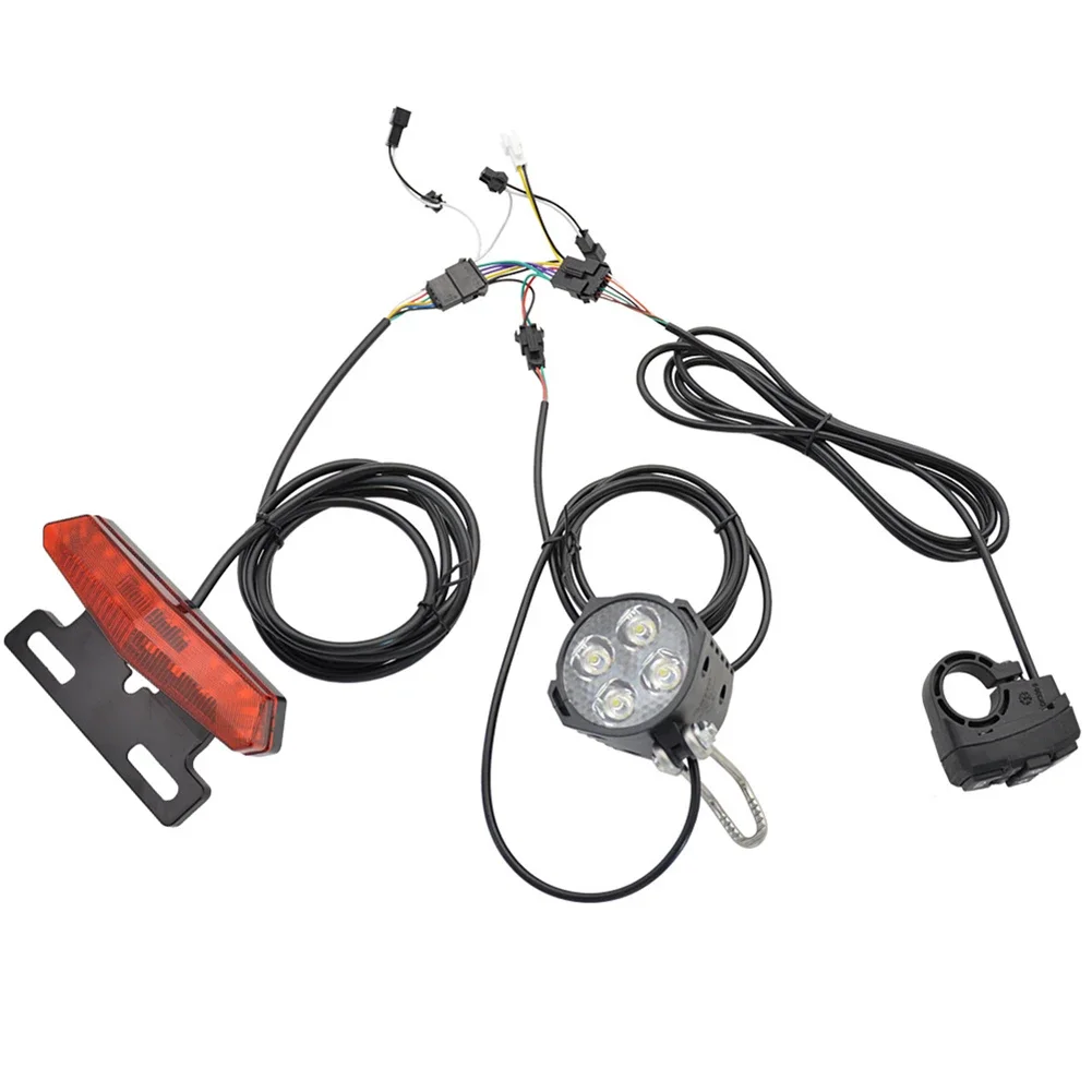24-48V Light Package Electric Bicycle Light Kit Night Riding Safety Brake Light Functionality High-intensity Headlight
