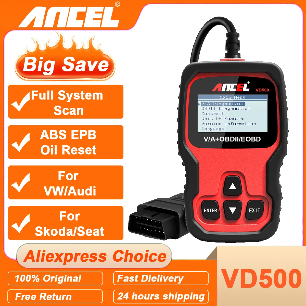 Ancel VD500 OBD2 Sc… - image