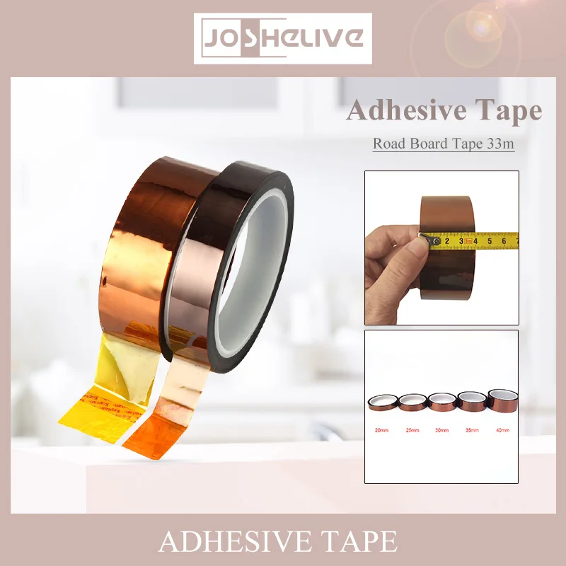 Kapton 5/8/10/15/20mm 100ft BGA High Temperature Heat Resistant Polyimide Gold Adhesive For Electronic Industry 33m