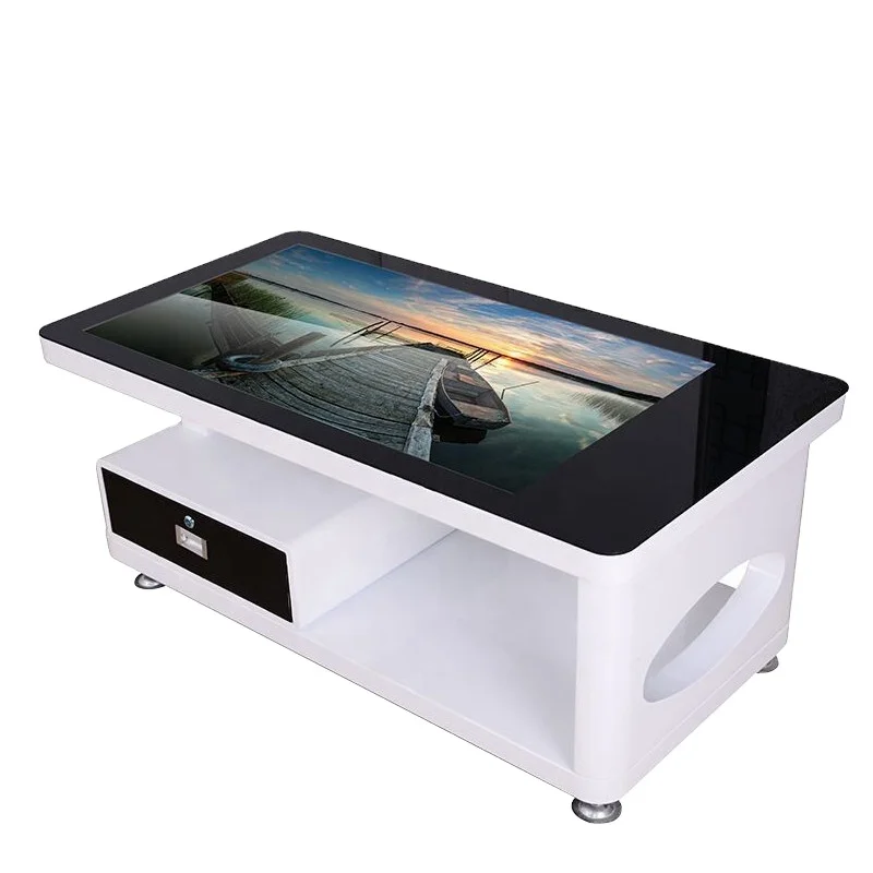21.5 Inch All In One Touch Screen Coffee Table Multifunctional Interactive Restaurant Smart Table