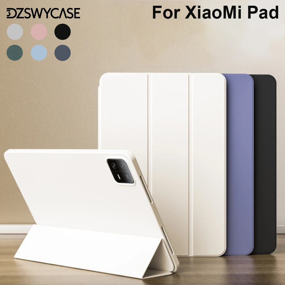 Silicone Case For XiaoMi Pad 8/8 Pro 7/7 Pro 11.2, Mi Pad 6/6 Pro 11, Pad 5/5 Pro 11 Foldable Case Auto Sleep/Wake Cover