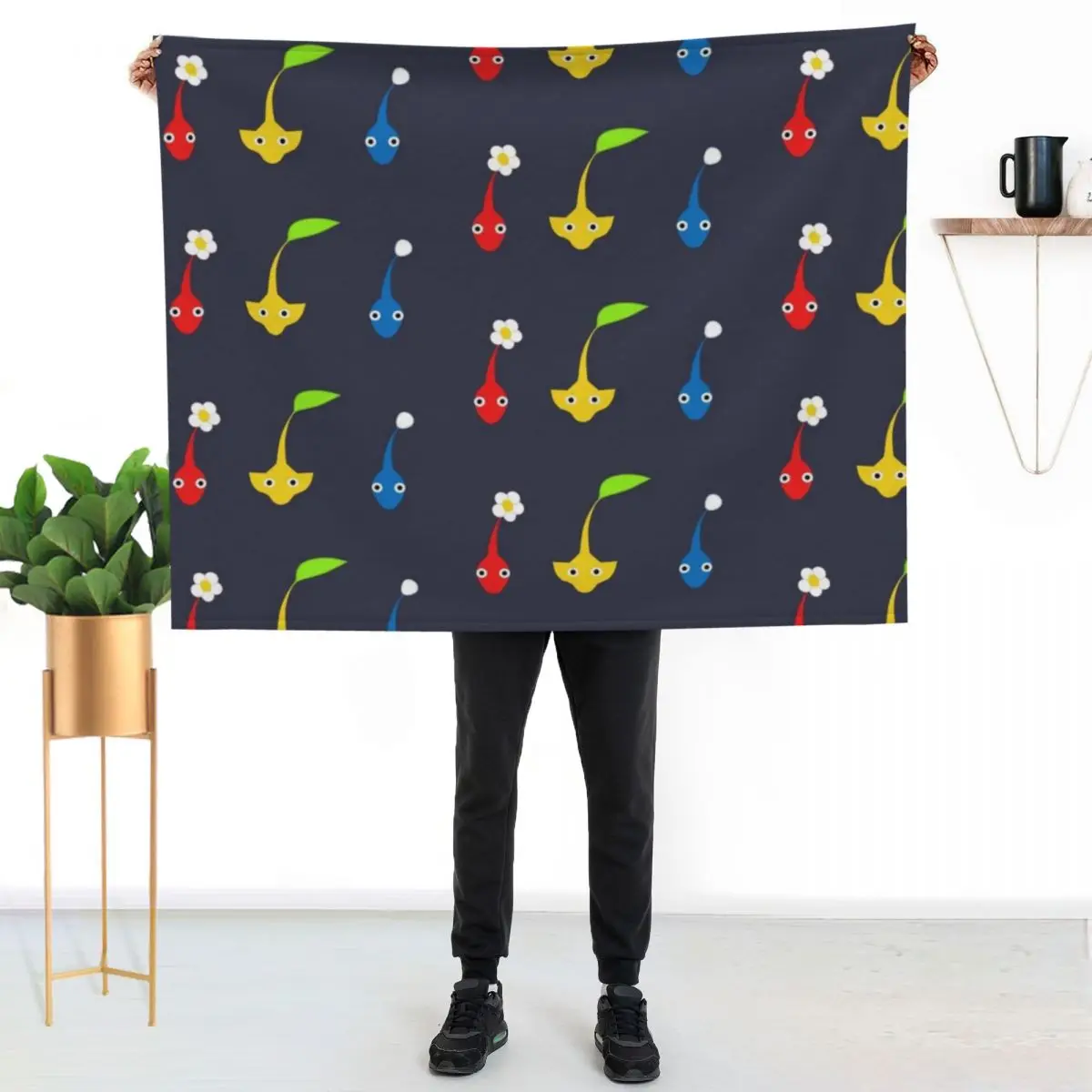 Pikmin characters Throw Blanket Travel Decorative Throw Soft Plush Plaid Extra Large Throw anime Sofas Blankets