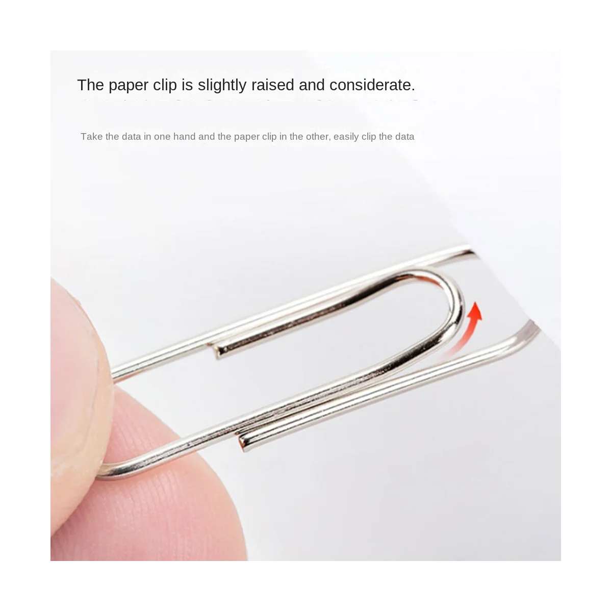 Nickel-Plated Paper Clip Back-Type Buckle Back-Line Needle Clip File Paper Office Supply Paper Clip