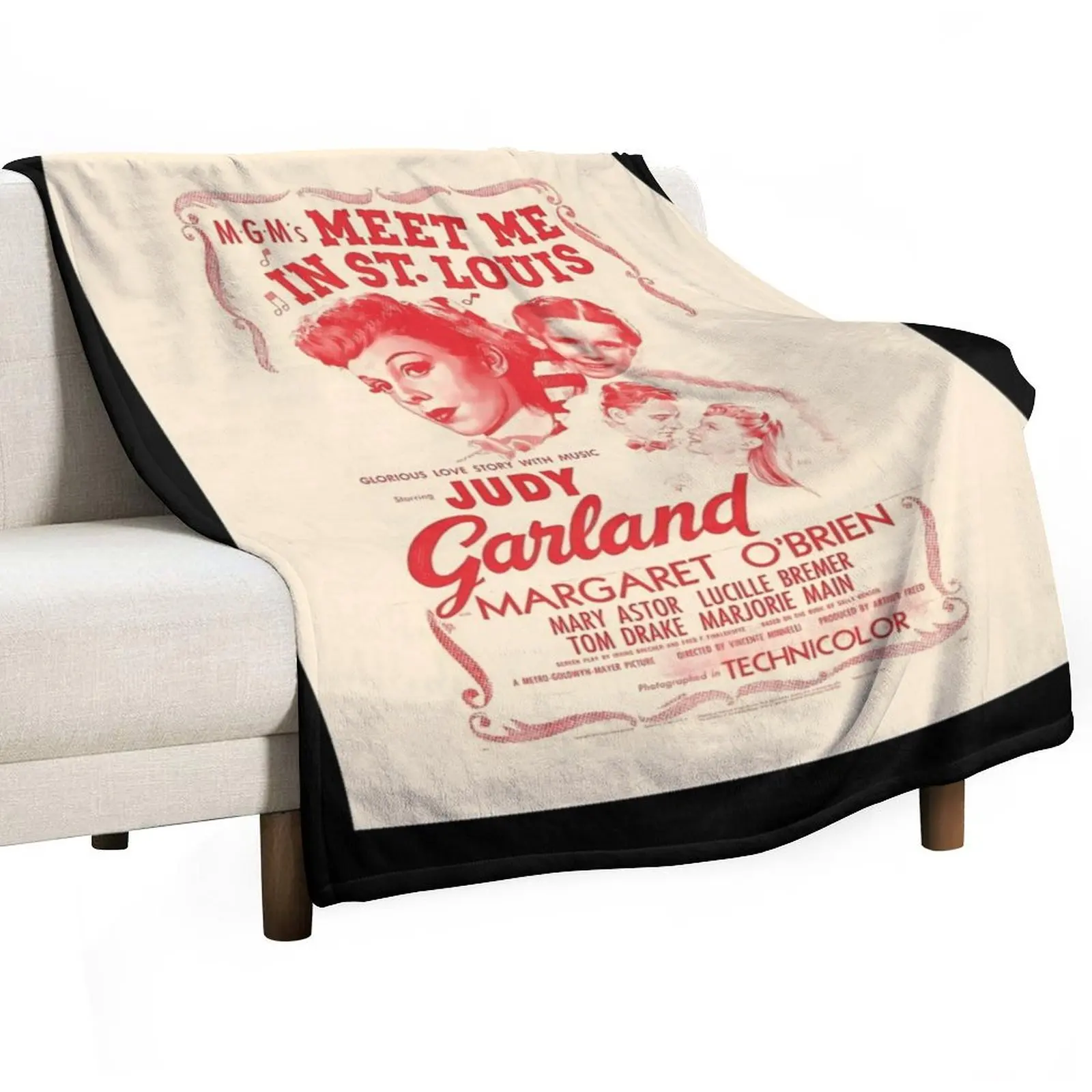Vintage Meet Me in St Throw Blanket For Baby halloween Flannel Bed covers Comforter valentine gift ideas Blankets