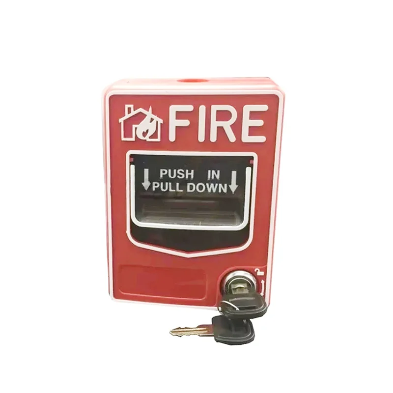 AA60-SB116 زر إنذار يدوي للحريق DC24V نقطة اتصال يدوية تقليدية مع مفتاحين